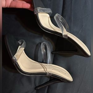 Black clear heels